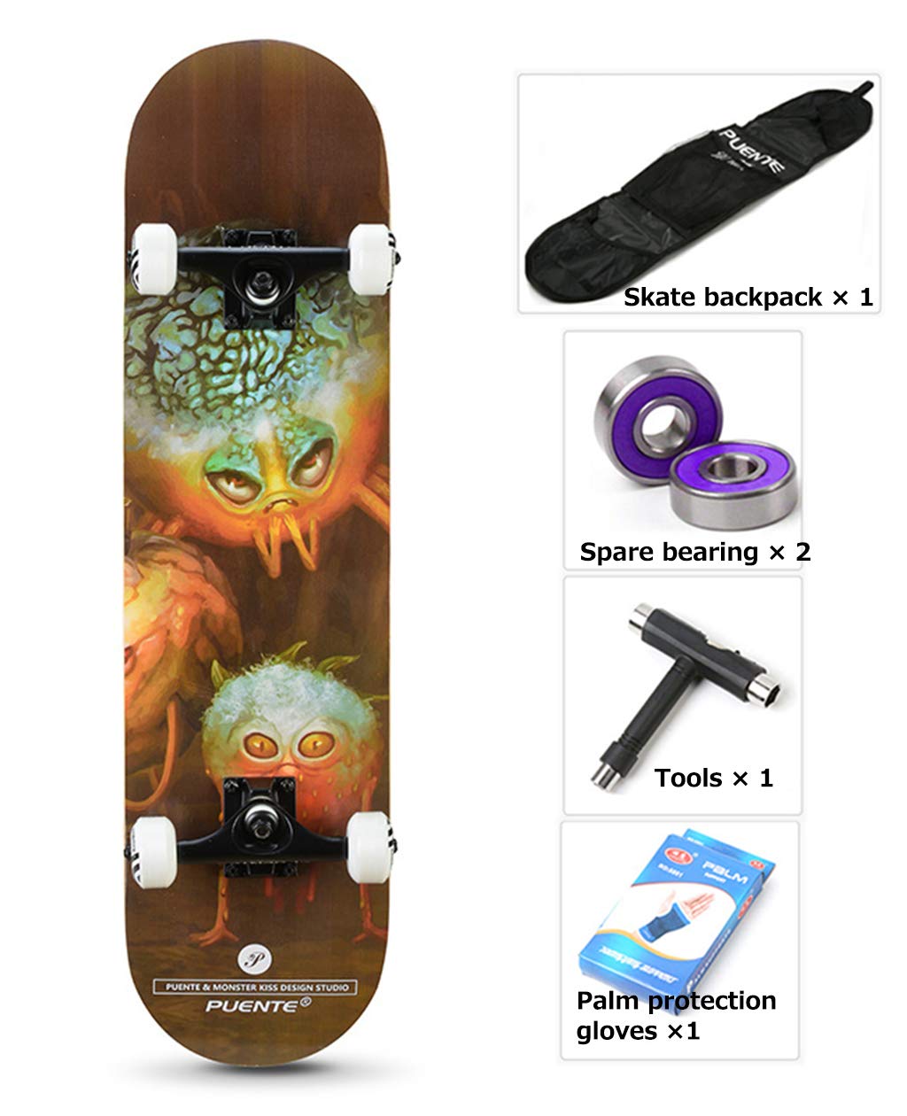 Skateboard Kids Débutant Skateboard à Quatre Roues Complet ABEC9 Portant Pont concave Favoriser Les Cadeaux d'anniversaire pour Les Jeunes Enfants (78,8 x 19,3 x 10 cm)
