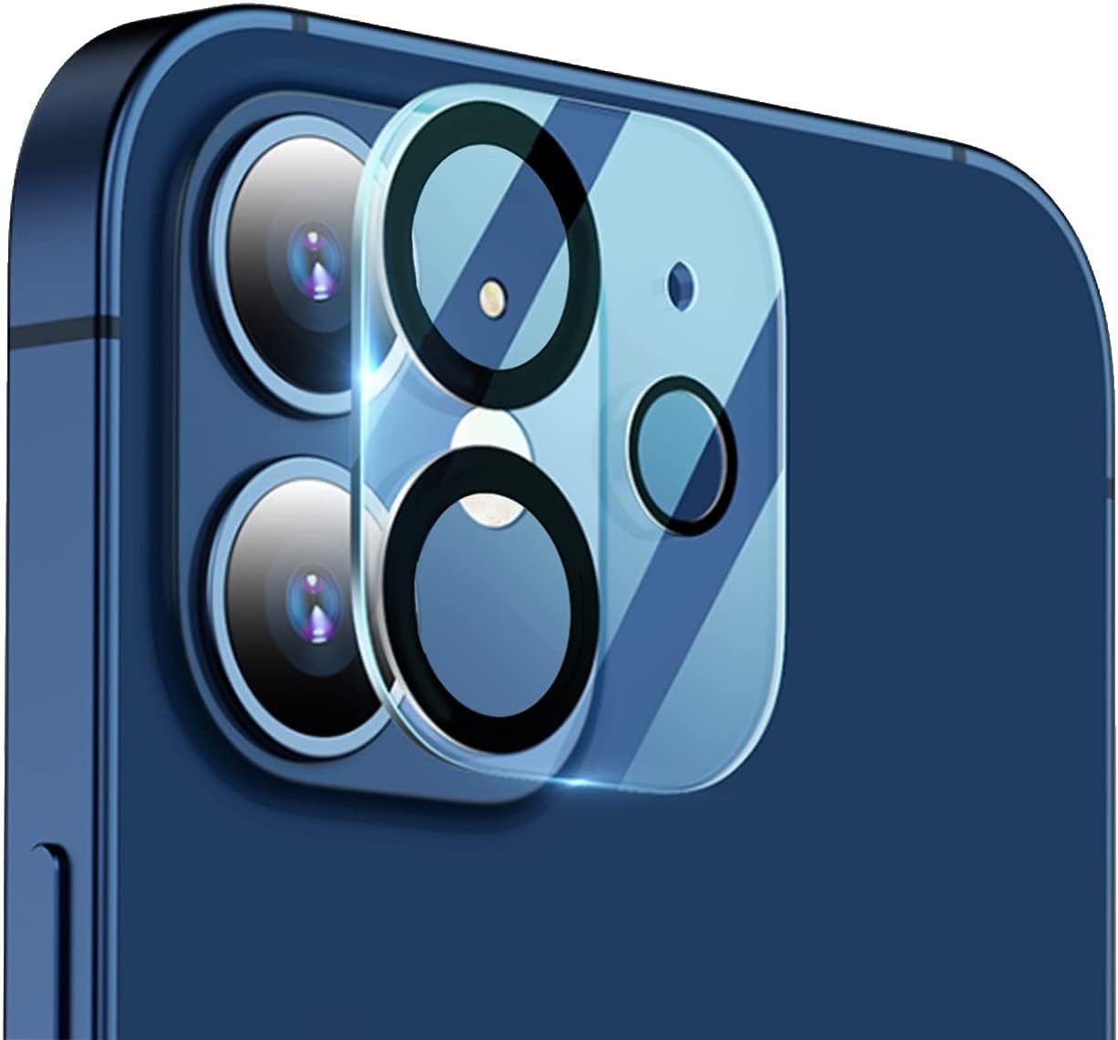 Kartronics Compatible with iPhone 12 Mini Back Camera Lens Protector Tempered Glass - Full Camera Coverage Smooth Finish with Easy Installation Kit