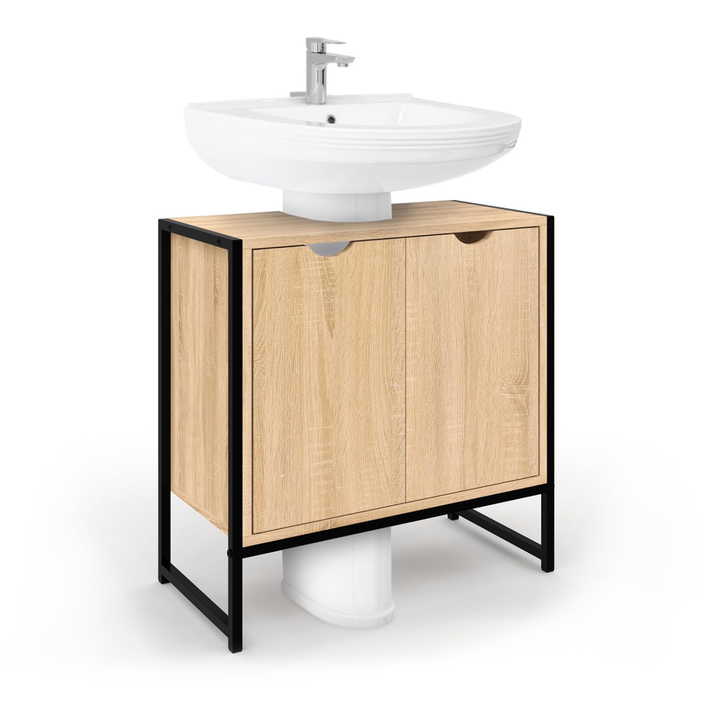 IDMarket - Meuble sous-​lavabo Salle de Bain Detroit Design Industriel
