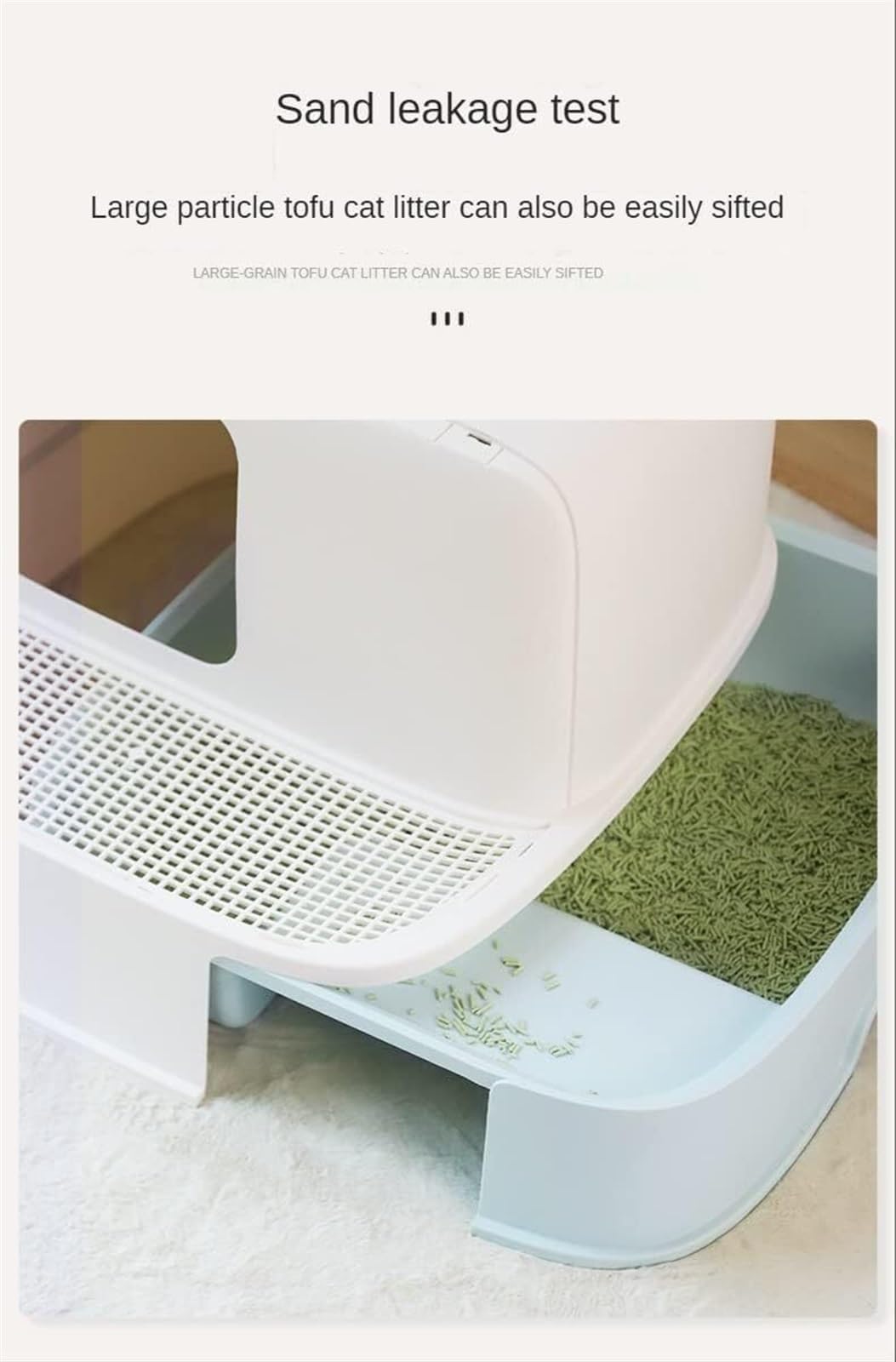 Katzentoilette Für Katzen Katzentoilette Mit Schubladentyp, Komplett Geschlossen, Spritzwassergeschützt, Großer Raum, Geruchsneutral Katzenklo Für Katzen(Blue)