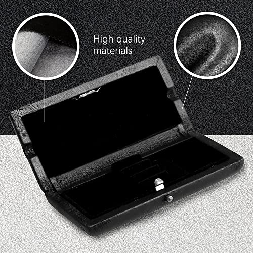 Bstinay Black Wooden & PU Leather Oboe Reed Case Holder Storage Box for 3pcs Oboe Reeds - Thumbnail 5