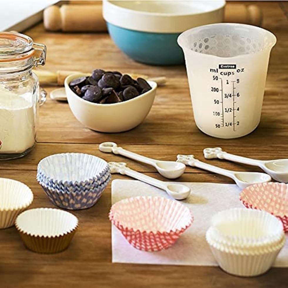 Miniatura 2 de Taza medidora de silicona para cocinar Taza de medición flexible de silicona para mantequilla, chocolate, agua, 12 taza y 1 taza y 2 tazas