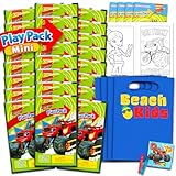 Blaze and the Monster Machines Mini Party Favors Set for Kids - Bundle with 24 Mini Grab n Go Play Packs with Coloring Pages, Stickers and More (Blaze and the Monster Machines Birthday Party Supplies)