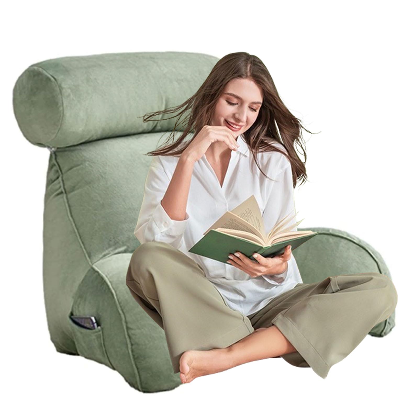 AMZZHAO Comfort Reading Pillow,Lumbar Support Cushion,Back Rest Support Pillow,Neck Roll,Back Lumbar,Headboard Backrest Support Cushion,Perfect For Sitting,Reading,or Gaming