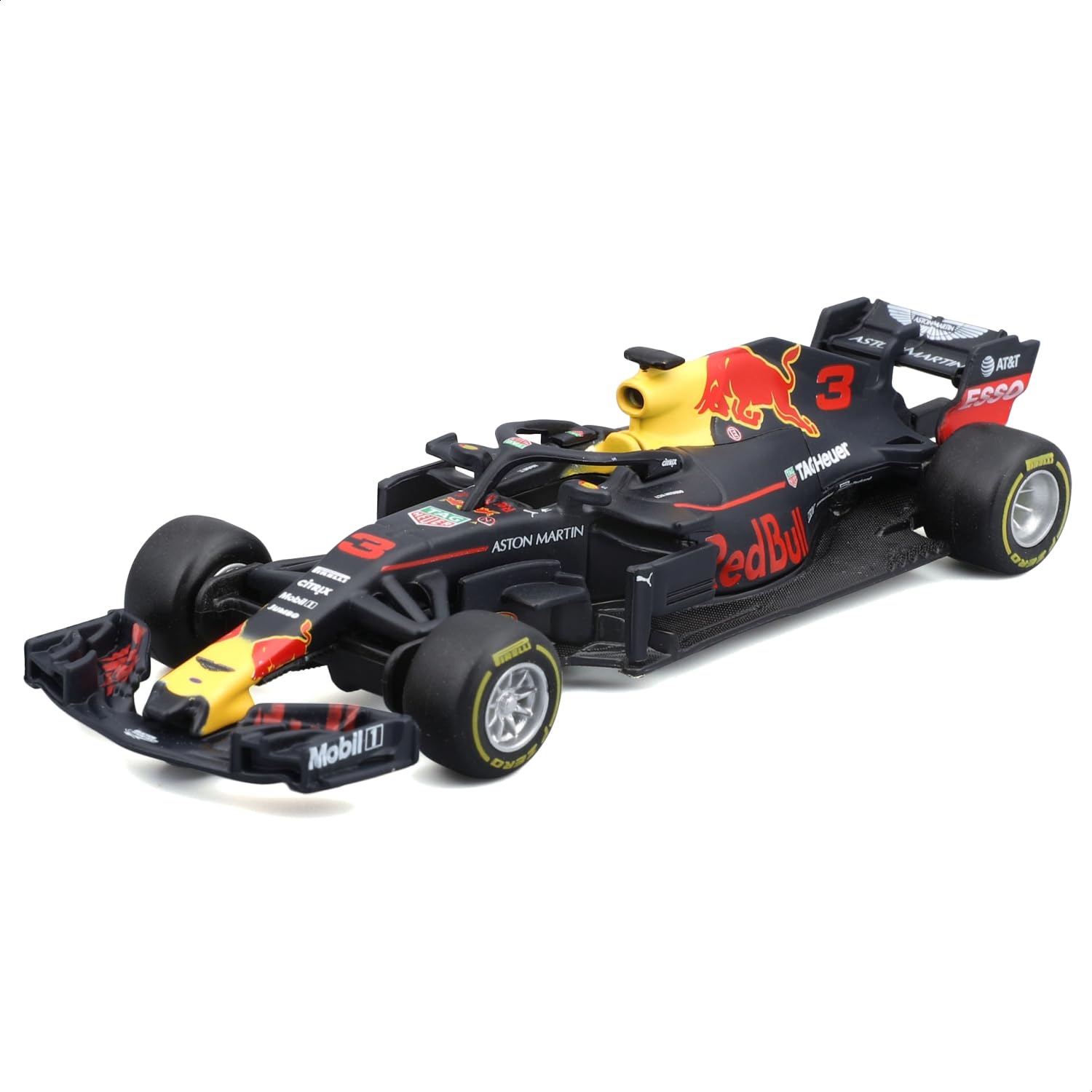Bburago - Coffret 7 Véhicules F1 Oracle Red Bull - Échelle 1/43 - avec Présentoir - Collection Formule 1 en Métal - Cadeau Dès 3 Ans - Pack Cadeau Formule 1 Collector Red Bull