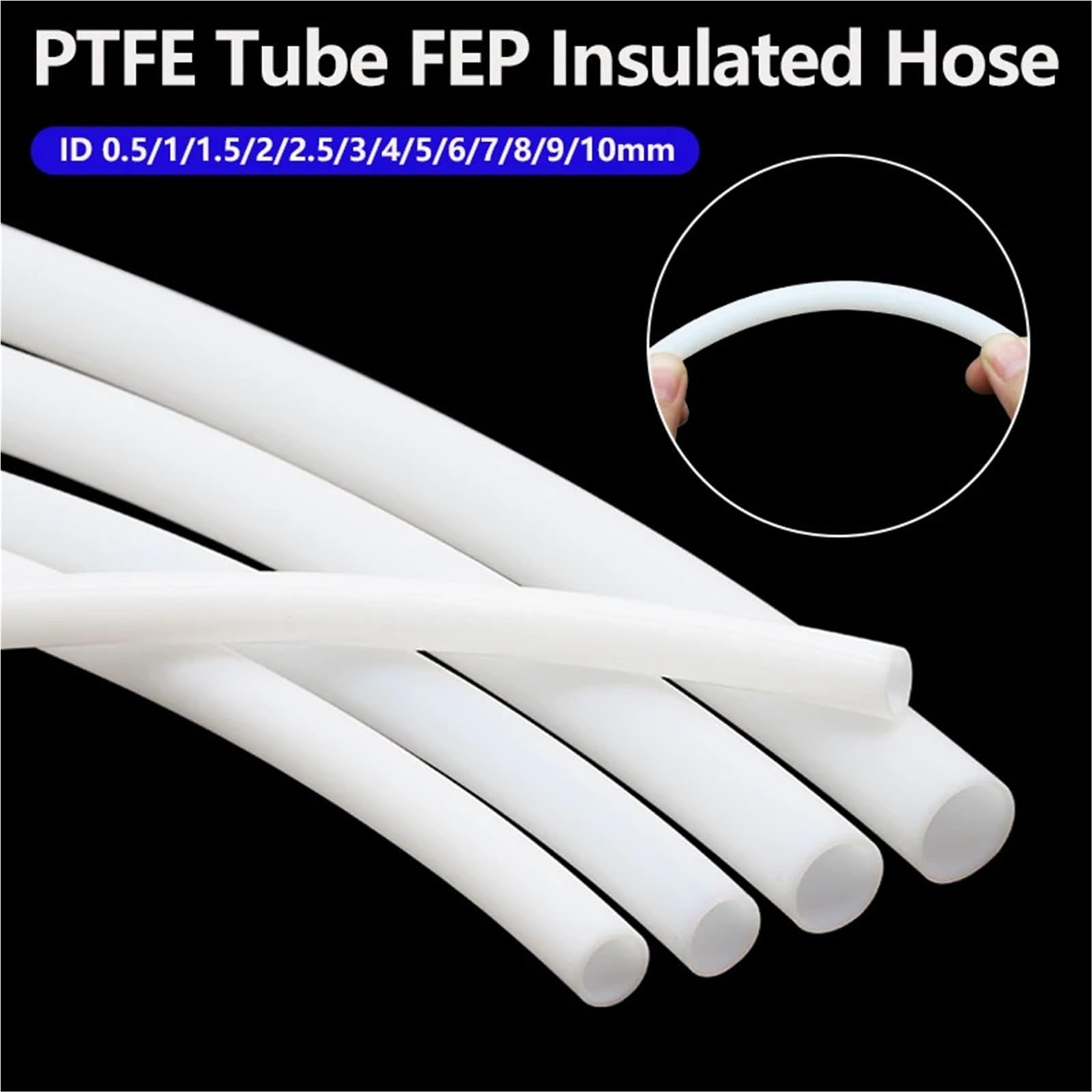 PTFE Tubo Extrusora de manguera aislada, tubo rígido con cabezal en J for piezas de impresora 3D