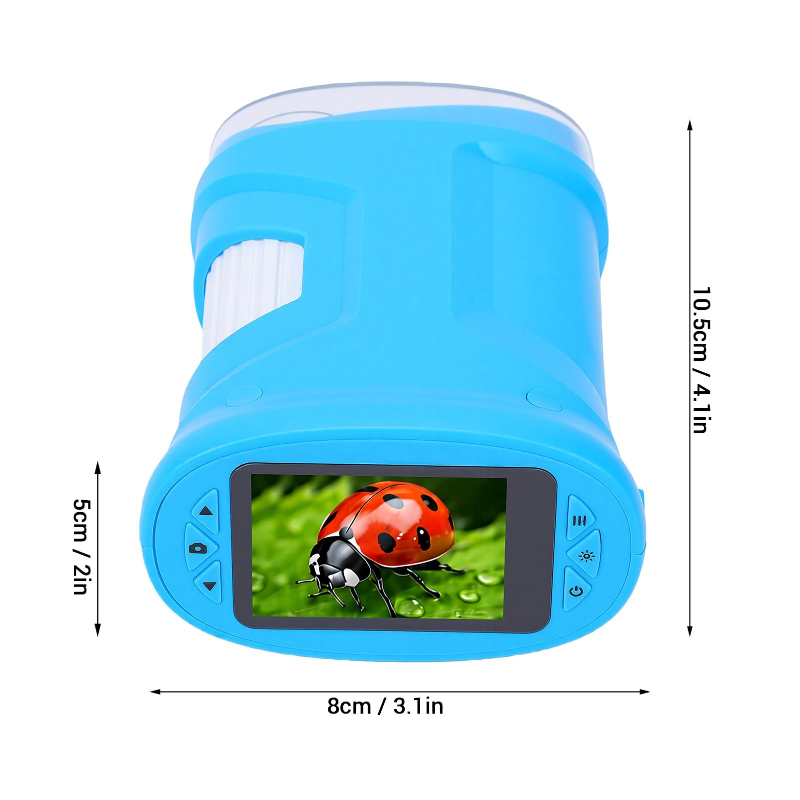 Microscopio Digitale Bambini 2in, Ingrandimento 0-1200x (BLUE)