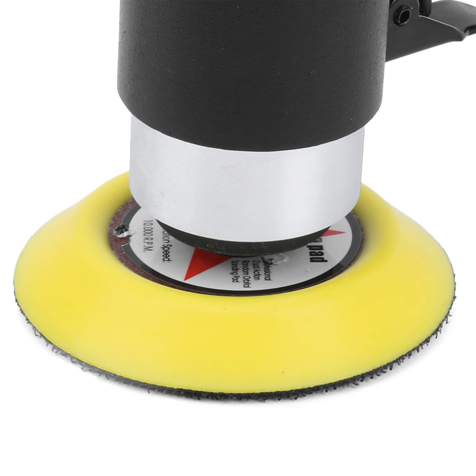 AT - Lijadora neumática excéntrica de 1500, pulidora de órbita de 3 mm con control de velocidad variable, incluye 48 piezas de almohadillas y papel de lija para el detalle de (válvula japonesa)