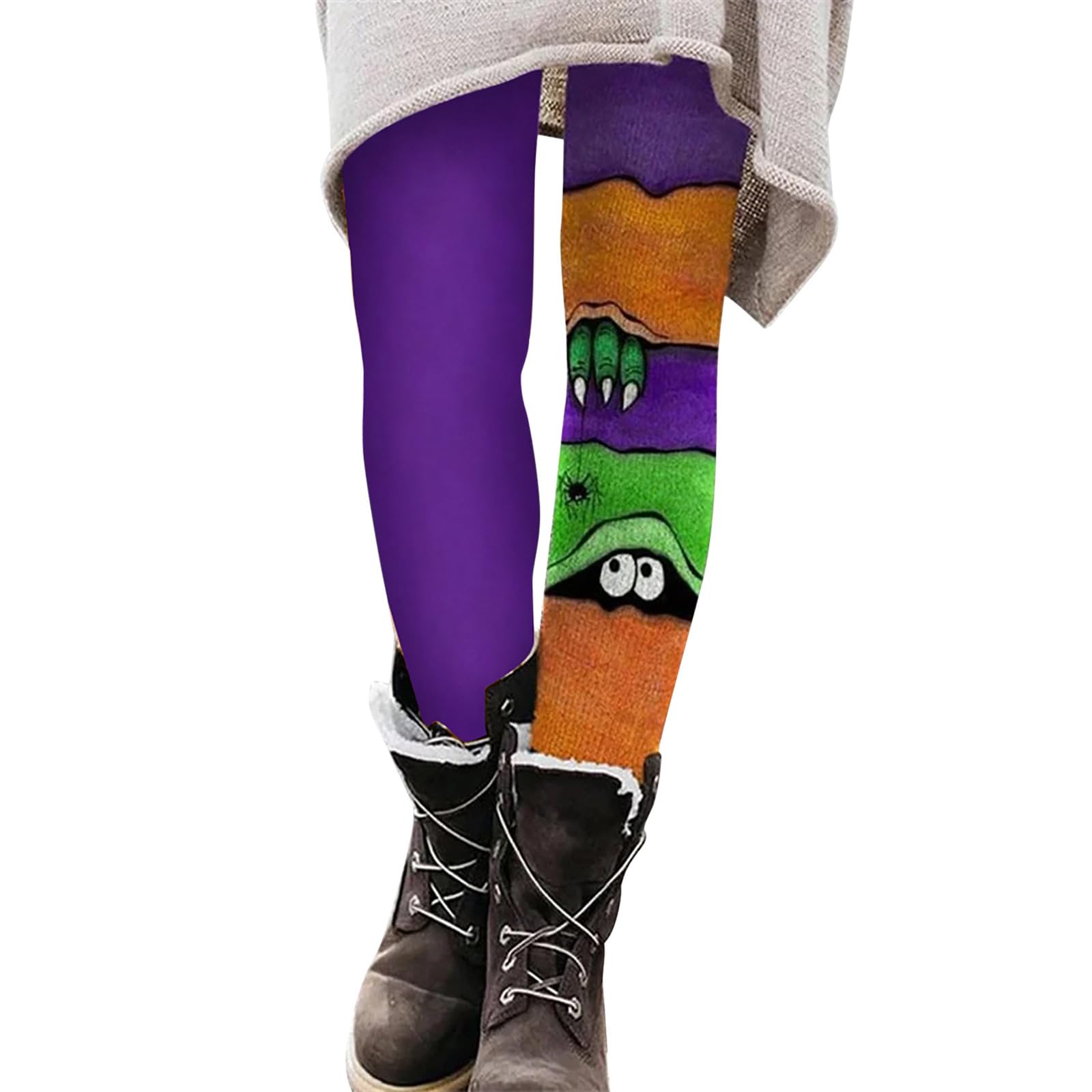 Halloween Costume Women Men Women Spring Casual Print Leggings Boot Trousers