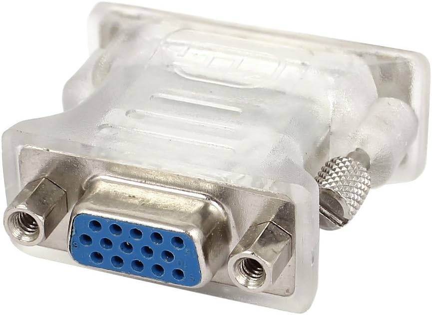 Ruilogod DVI-I 24+5Pin Male to VGA 15pin Female Video Adapter Converter Clear