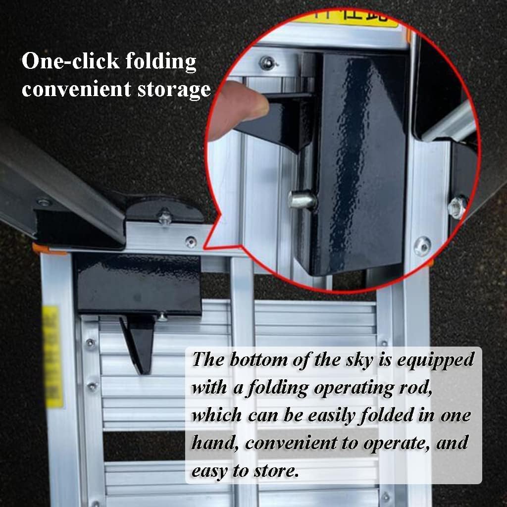 Step Ladder Platform Ladder Mobile Wide Pedal One Button Folding Ladder Portable Home Daily Step Ladders Folding Ladder Telescopic Ladder(Size:51cm)