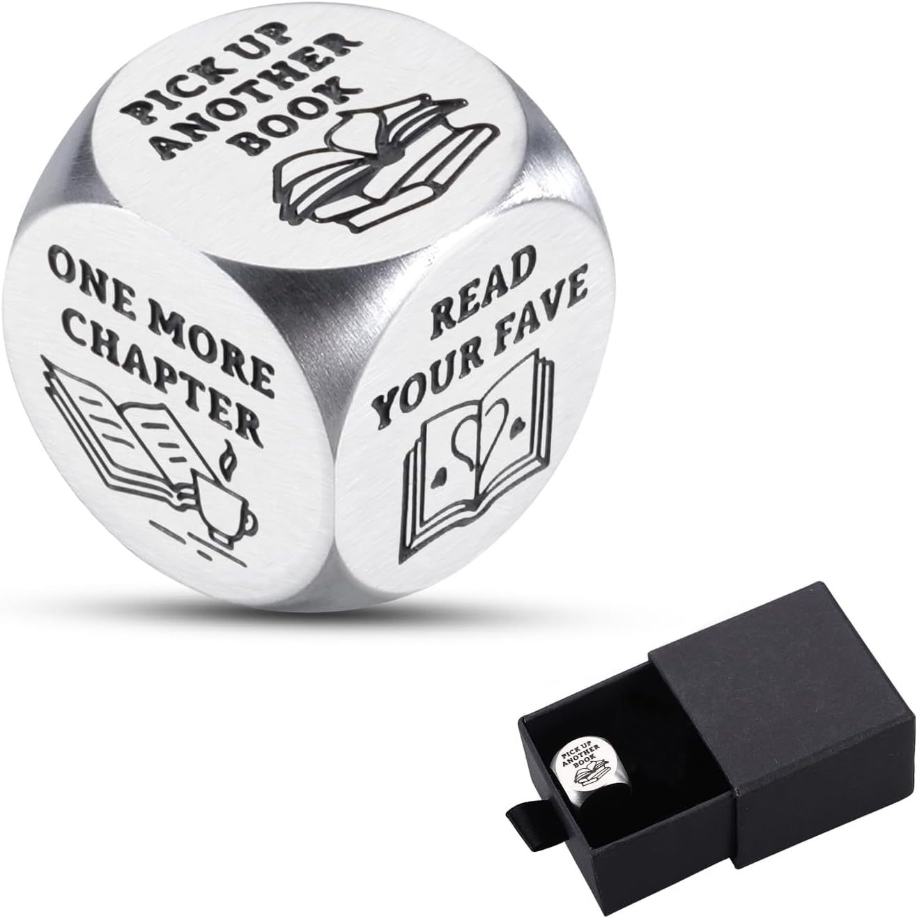 Best Stocking Stuffers for Women 2025, Book Lover Gifts, Book Decision Dice for Readers Funny for Book Lover Date Night Ideas White Elephant Gift for Him Her Wife Stocking Stuffers