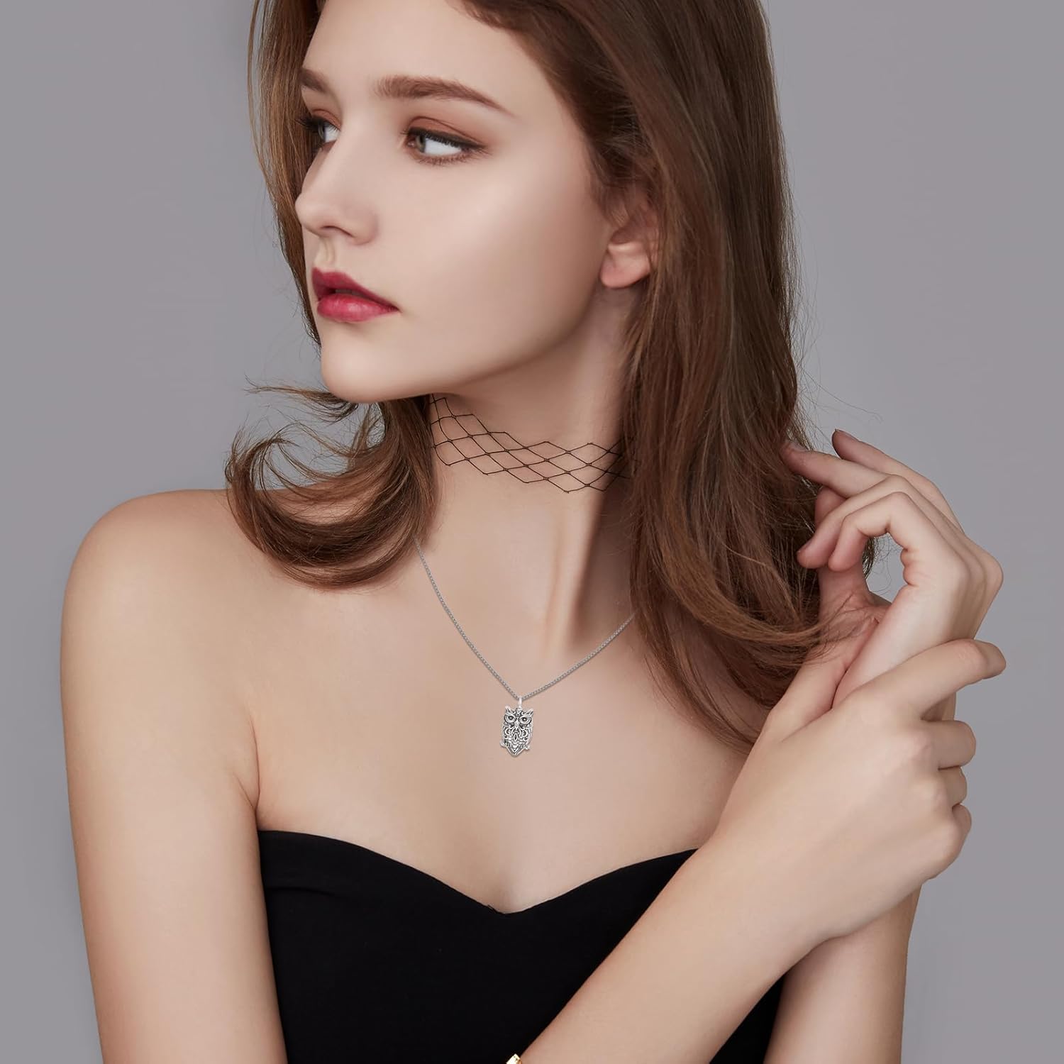 Urn Necklace for Ashes 925 Sterling Silver Cremation Pendant Horse/Dragon/Owl/Moonstone/Opal/Turquoise/Moss Agate/Malachite Keepsake Memorial Jewelry for Women Men - Image 3