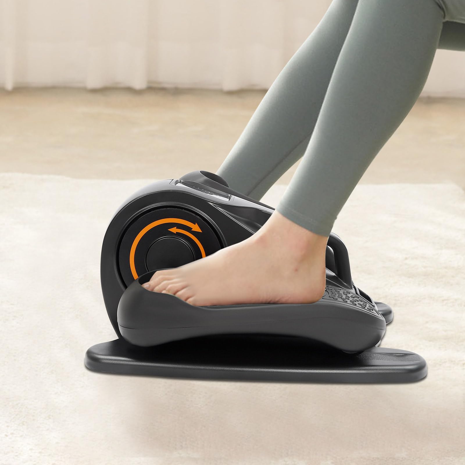 Cyclette ellittica motorizzata ellittica per la casa, ufficio o camminare quotidianamente o lento, adatto per adulti e adolescenti, durevole, multi-moda, stile moderno, nero