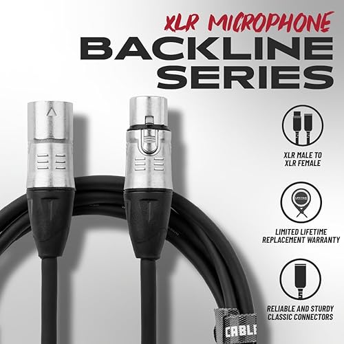 Miniatura 5 de Por Gator Cases Backline Series Cable de micrófono XLR estándar de 20 pies (GCWB-XLR-20)