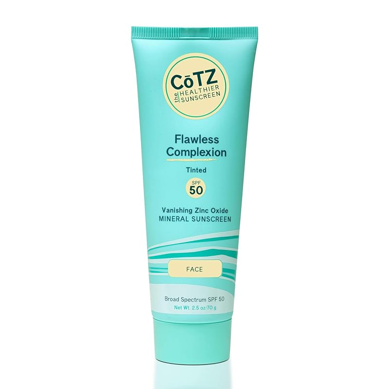 CoTZ Flawless Complexion Protetor Solar Mineral Facial com Cor SPF 50, 70 g
