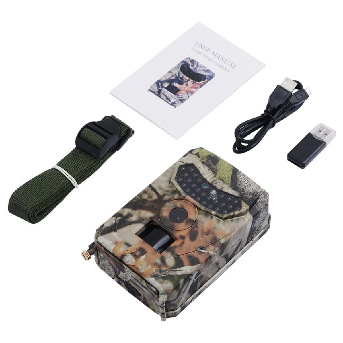Caméra de Chasse 1080p Étanche Ip56 26 LEDs IR, Grand Angle 120°, Longue Autonomie 12 Mois, pour Surveillance Faune et Sécurité Extérieure