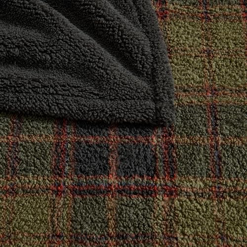 Image of Eddie Bauer - Oversized Throw Blanket 50x70, Reversible Plush Blanket for Couch or Bed, Plaid Room Decor (Broken Branch Grey)