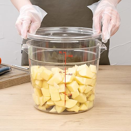 Miniatura 4 de Restaurantware -Solo tapas tapas de contenedores de almacenamiento de alimentos Met Lux, 10 tapas redondas para contenedores marinados - Los