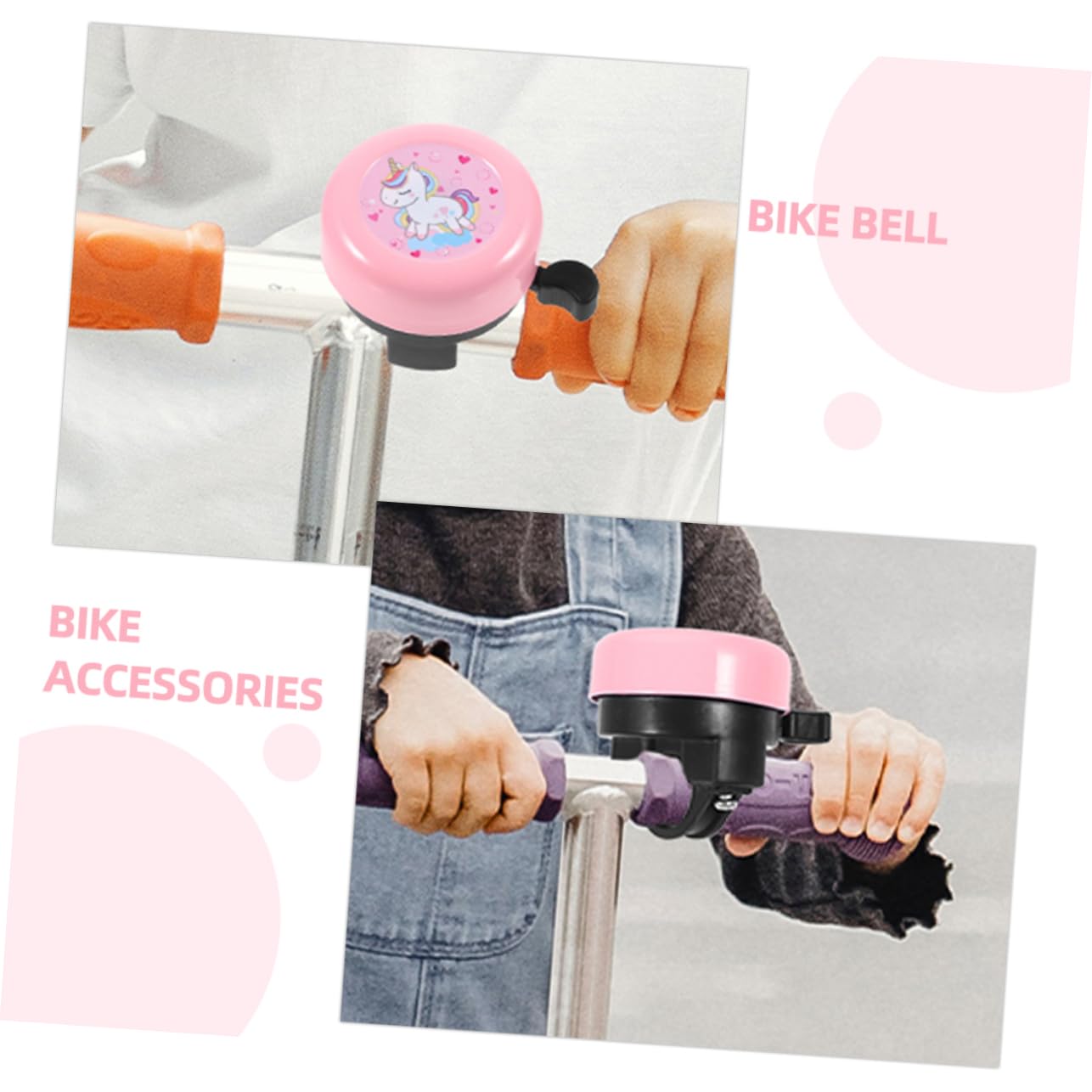 Yardwe Kinderwagenklingel Mädchen Glocke Tür Kabel Bergglocke Glocke Für Messgerät Kleinkind Klingel Blau Kinderglocke Fahrradklingel Rollerzubehör Flyer Plastik Rosa