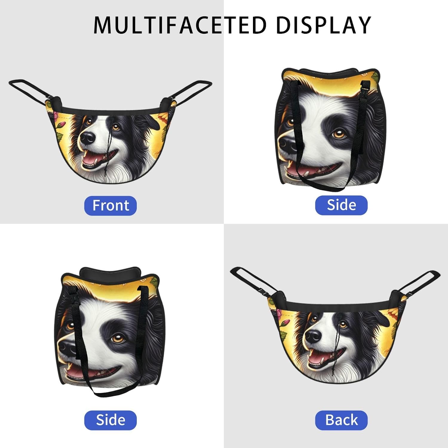 Augenstern Collie-Dog-Flowers Car Backseat Organizer Bag For Road Trips image 2