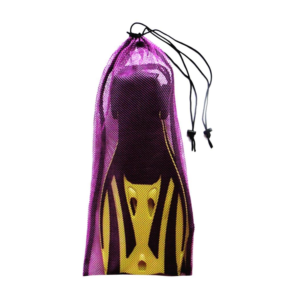 Mesh Drawstring Bag for Snorkeling Equipment Diving Fins Goggles Mask Purple-picture-25