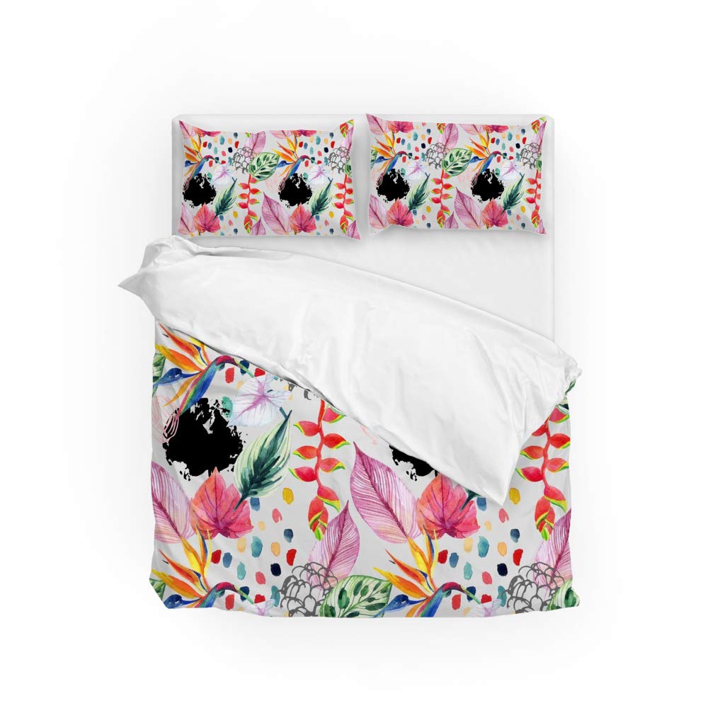 Parure de lit King Size toutes saisons avec housse de couette motif griffonné