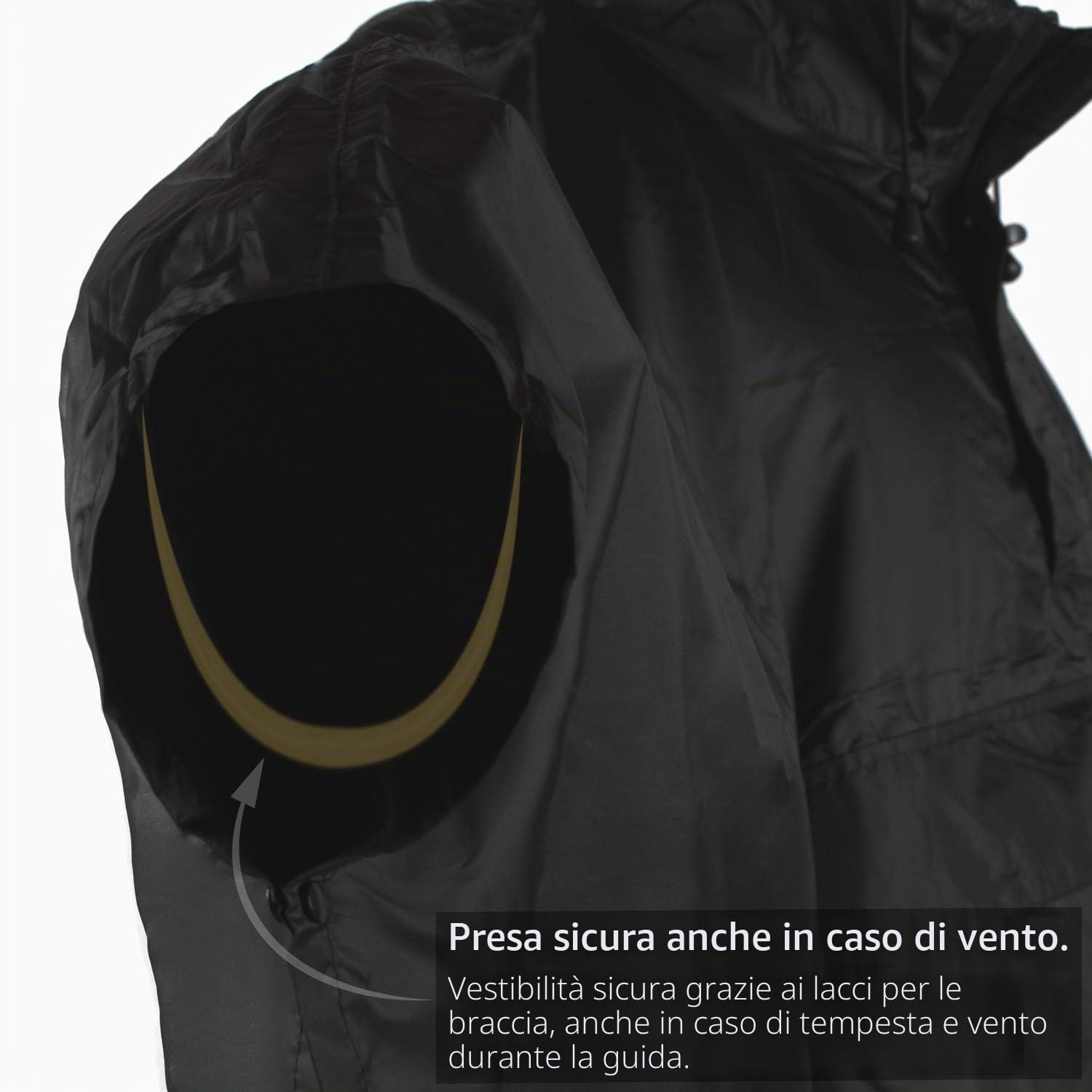 Outdoro RP-10-SW, Poncho antipioggia giacca antipioggia con mantella antipioggia Uomo, 155-195
