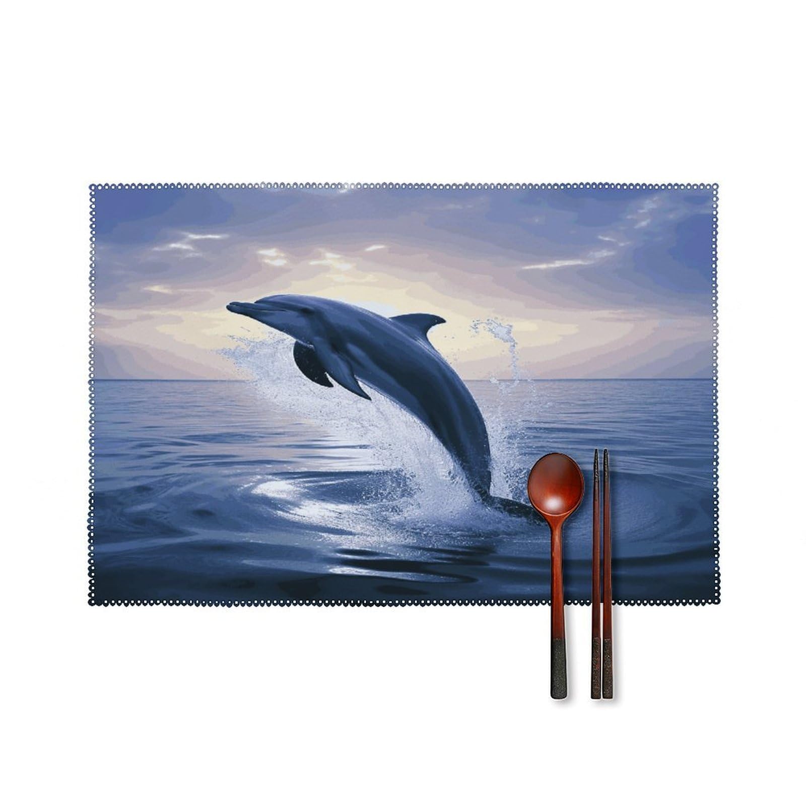 Fodpand Style Elegant Dolphin Placemats Set Of 4 Place Mats Table Mats