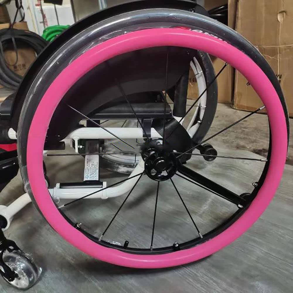 Cubiertas de Silicona para sillas de Ruedas 22/24 Pulgadas, 1 par de Fundas de Silicona para Llantas de Empuje para Silla de Ruedas, Funda de Silicona para Empuje Manual, Funda para Silla de Ruedas d