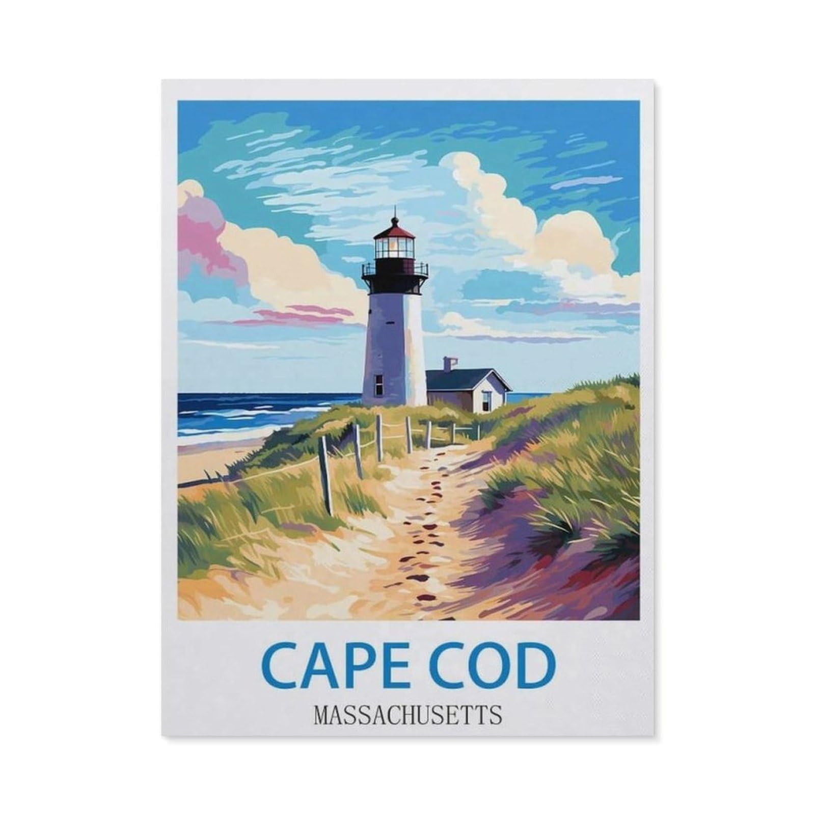 Cape Cod Massachusetts，Funny Poster Wall Art Decor Metal Sign Poster(15x30cm）6x12 inch-EE71