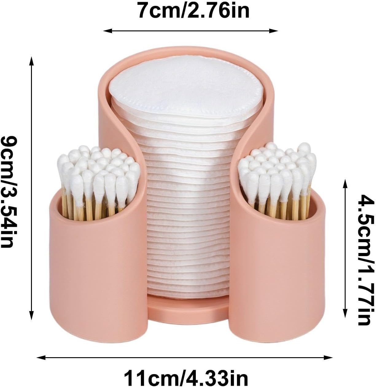 Qtips Holder Dispenser Compact Size Design, Multi-Purpose, Bright Colors image 2