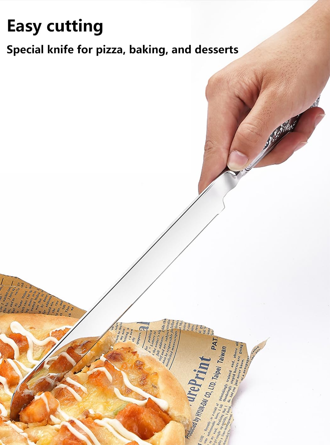 xiaoyu Ensemble couteau et serveur à gâteau de mariage, ustensiles de coupe de gâteau en acier inoxydable, coupe-gâteau gravé vintage et spatule de service pour mariage, fêtes, fête prénuptiale