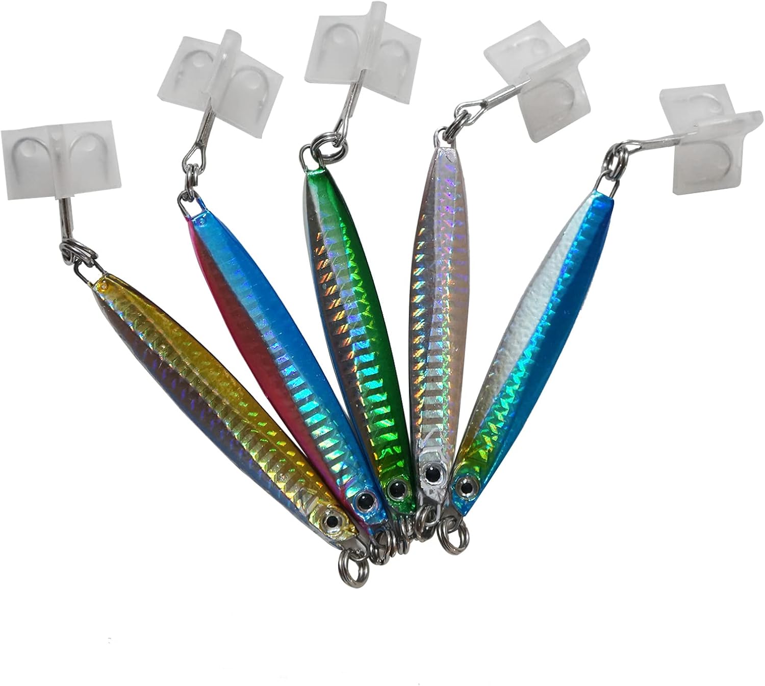 5pcs Mix Colors Set 2.8oz Colt Sniper jigs 80g coltsniper jig with a 3561D-DT MUSTAD 3X Strong Forge High Carbon Steel Treble Hook