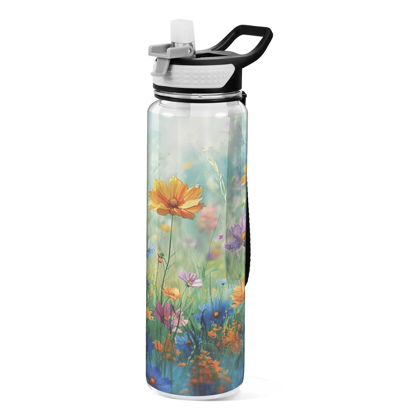 Amazon.com: Nesatuwa 32 oz Oil Painting Flower Water Bottles with