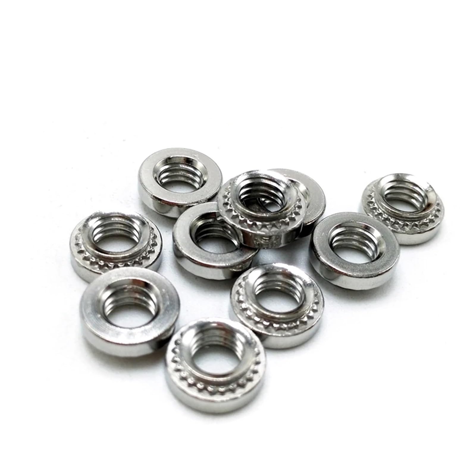 304 Edelstahl Selbstklemmmuttern Sortiment Kit M2 M2,5 M3 M4 M5 M6 M8 M10 M12 Größen 70 Stück PEM Mutter Set