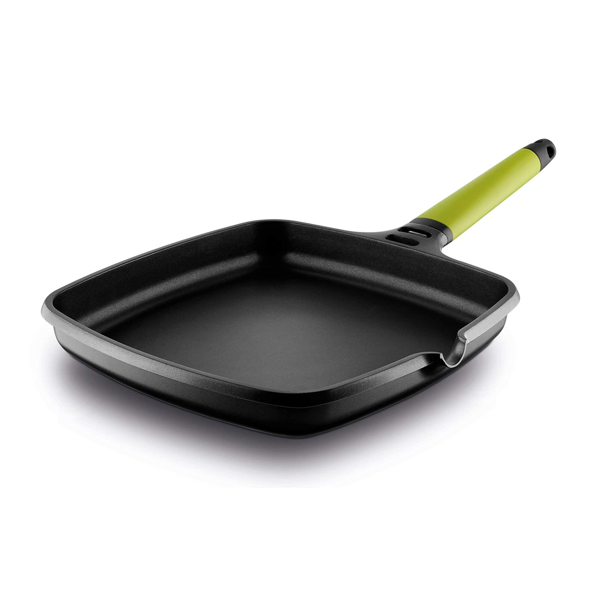 Castey Induction Flat Pan with Removable Handle, 22 x 22 cm
