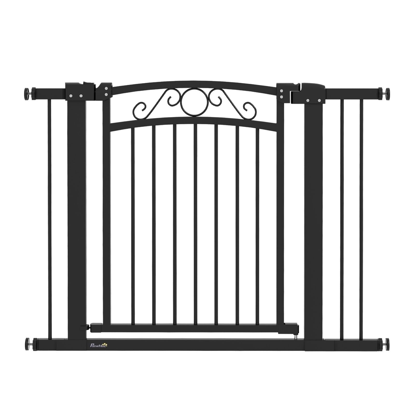 Dog Barrier With Adjustable Width 2 Extensions White Easy Installtion(Black)
