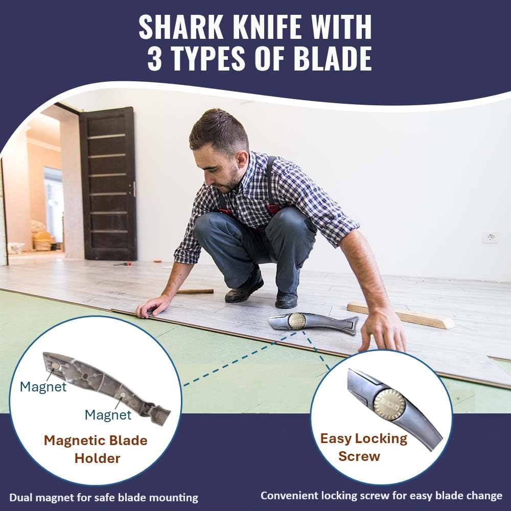 ZY315 2-Pack shark knife with 12pcs Blade combo sets
