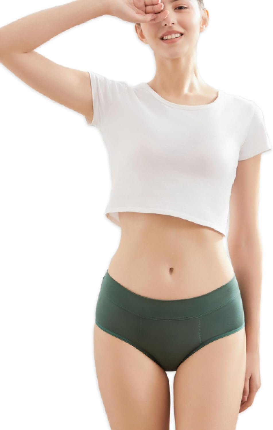 Goat Union Midi Period Underwear for Women Teens, Menstrual Period Panty, Organic Cotton Lining, Full Coverage & Heavy Flow