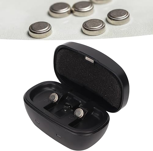 Caja de batería de 312 botones, amplificador auditivo recargable USB de 155 mAh, cargador de ciclo, caja de carga de batería de botón, amplificador