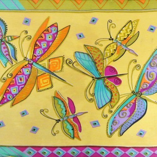 allydrew Vibrant 100% Silk Long Scarf 51" x 10.5"2