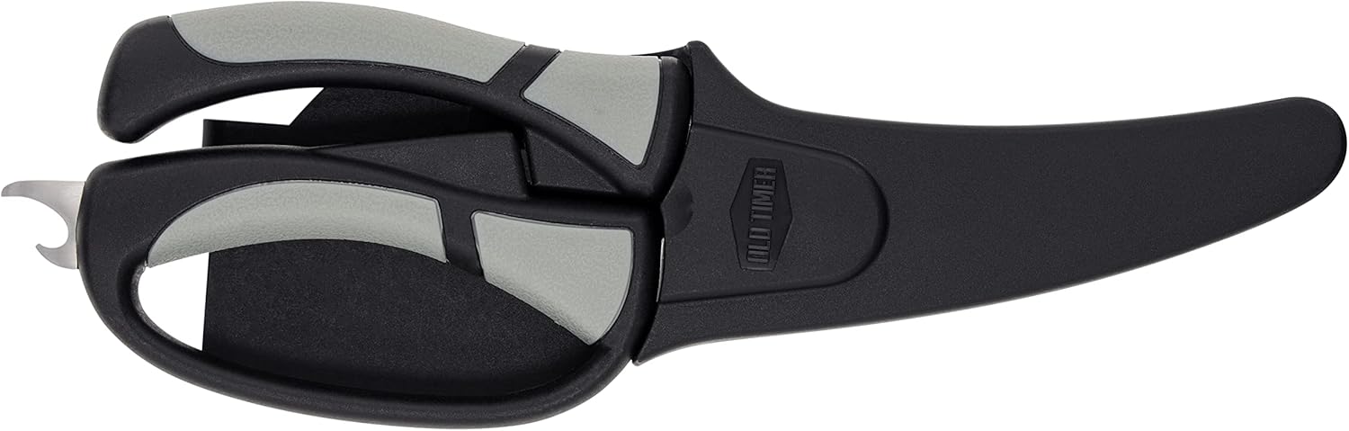 Old Timer Trail Boss Series Fixed and Folding Knives with High Carbon D2 Stainless Steel Blades, TPE Grip Handles, and Custom Molded Sheaths for Hunting, Skinning, Survival, Camping, EDC, and Outdoors