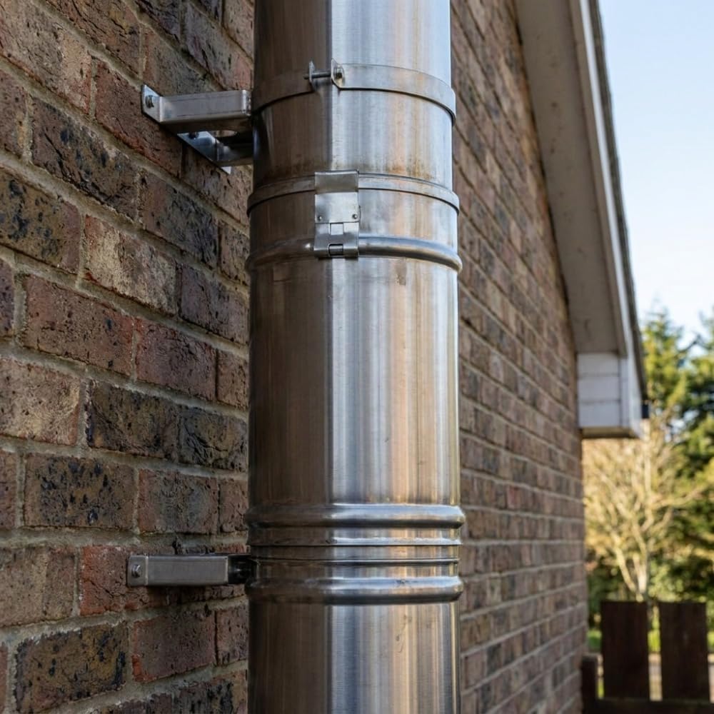 Maka Modulo Lineare 250 mm Canna Fumaria Doppia Parete Inox Ø 80 mm