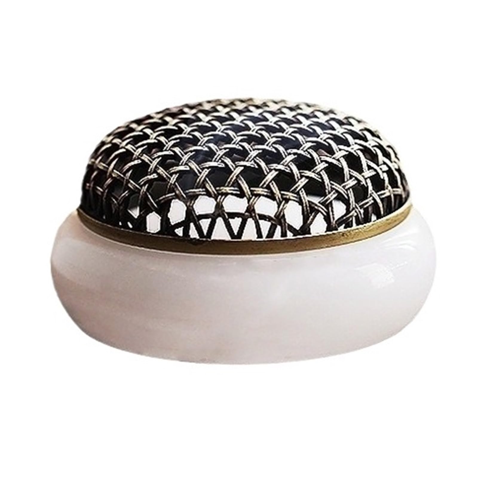 MLYPRU Round Jade Garlic Keeper for Counter, Garlic Storage Container for Preservation, Garlic Bowl Ventilation and Storage with Lid