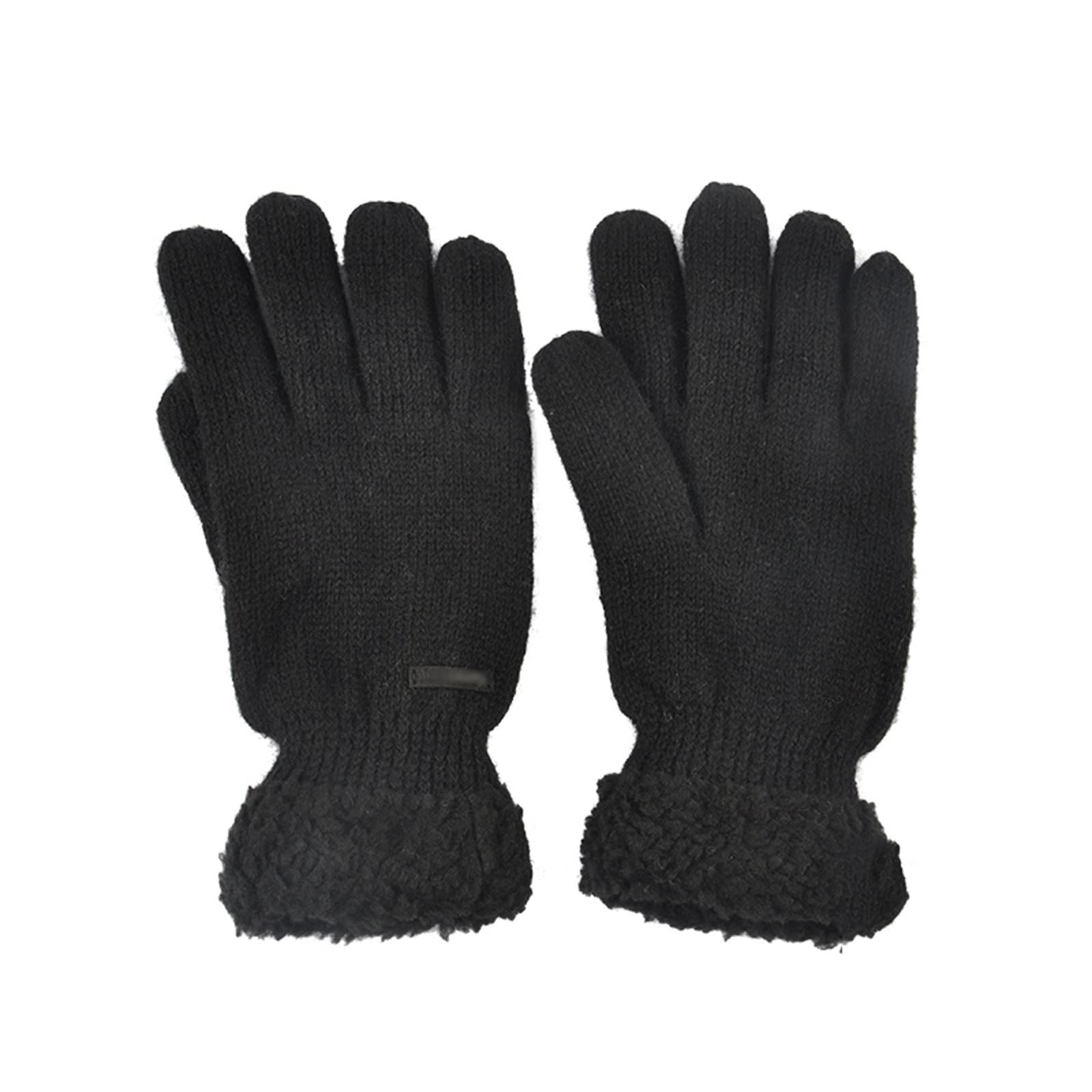 Guanti di lana spessi Equitazione Cinque-Finger cotone Moto Guanti invernali Lana calda e fredda Outdoor Guanti (Colore: A)