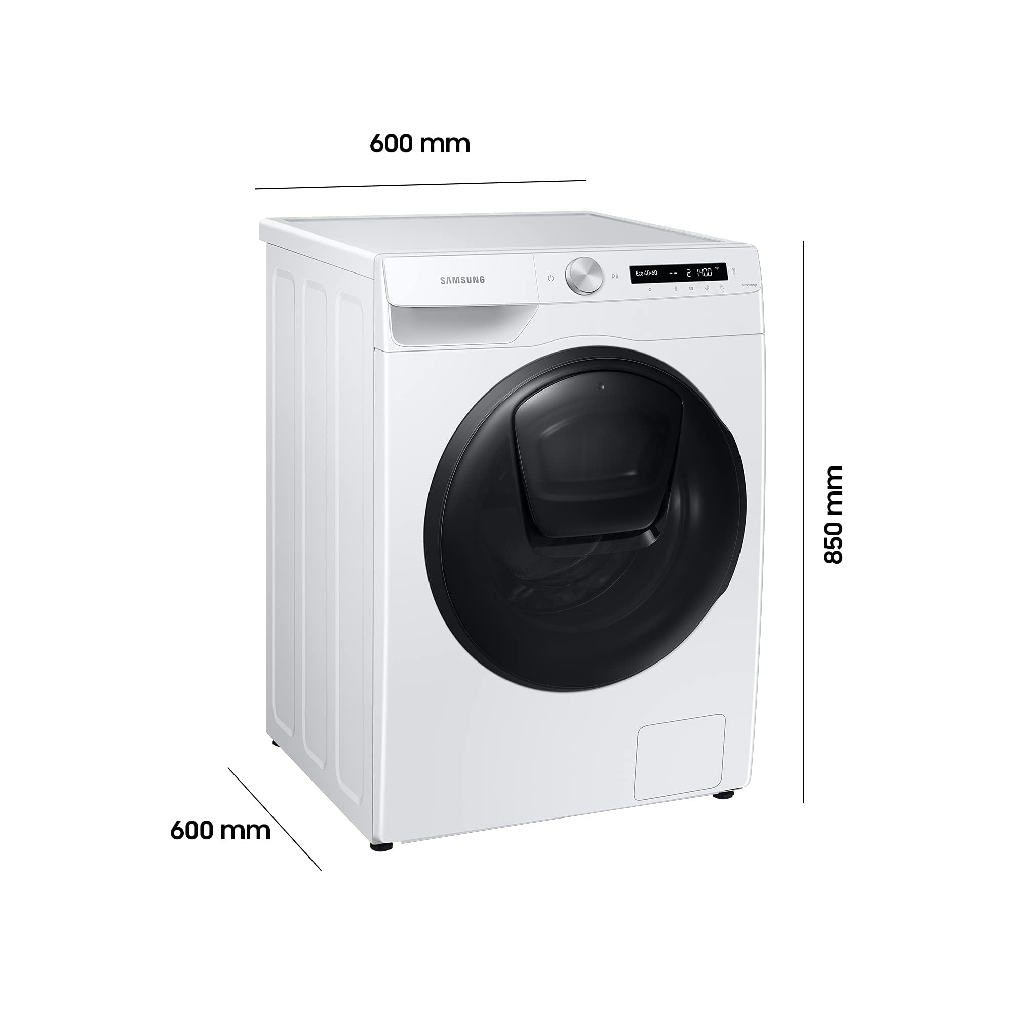 Samsung WD81T554ABW/S2 Waschtrockner, 8 kg, 6 kg, 1400 U/min, AddWash, Ecobubble, Weiß