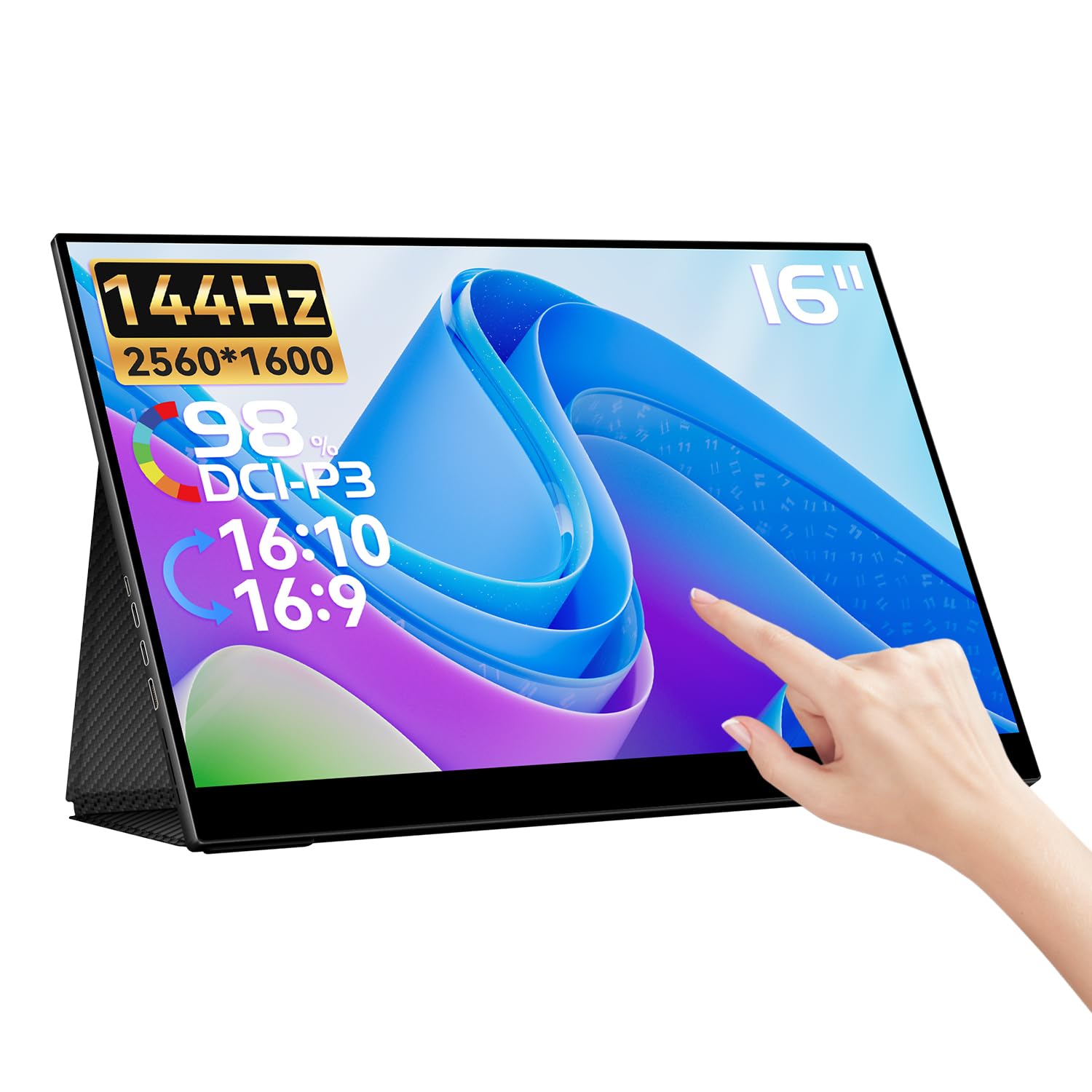 Amazon.co.jp: EHOMEWEI モバイルモニター 16インチ 144Hz 2.5K QHD 