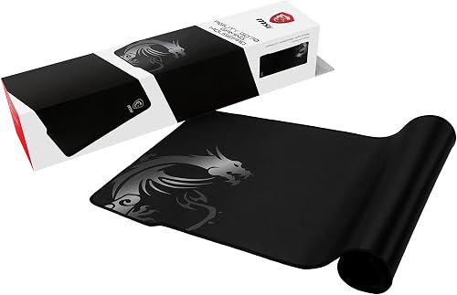 MSI AGILITY GD70 - XXL Extended Gaming Mouse Pad, Silk Gaming Fabric Surface, Soft Seamed Edges, Anti-Slip Base - 900 x 400 x 3 mm