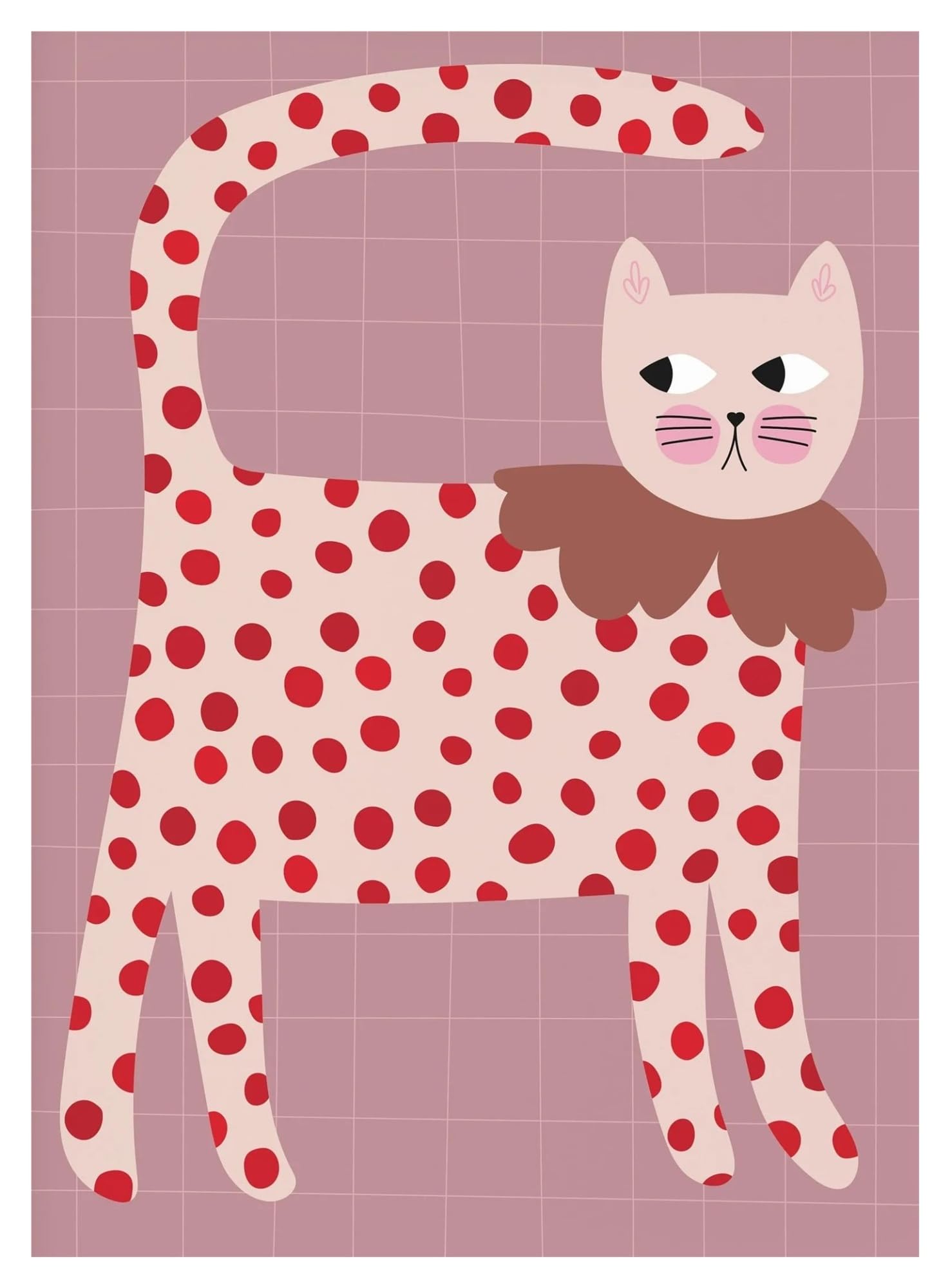 XENITE Wall Art Canvas Prints Personalized Kids Minimalist Poster Cute Playful Prints Portrait Girl Nursery Canvas Painting Wall Picture Children's Room Decor(A,40X50cm)